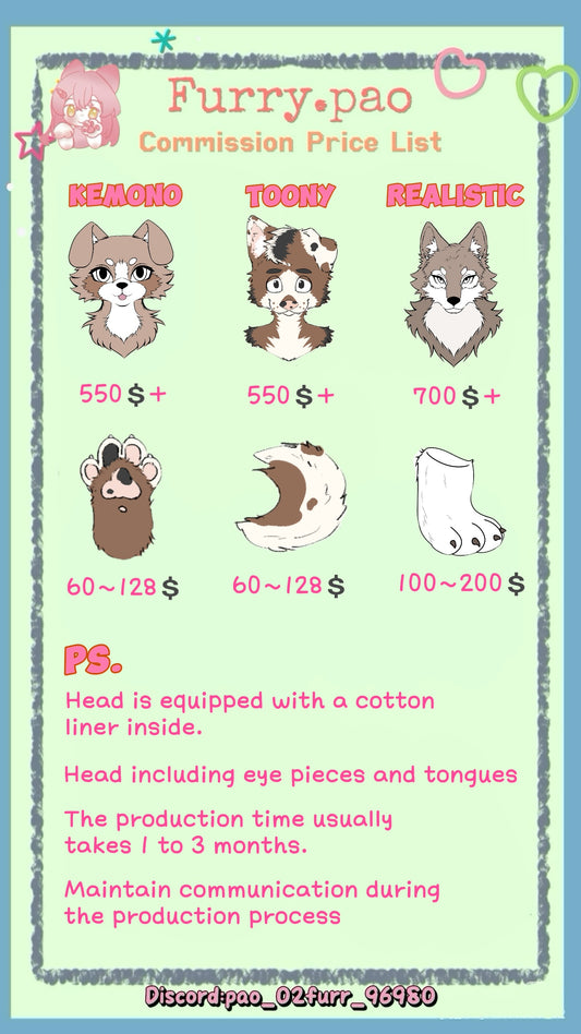 Commission Price List