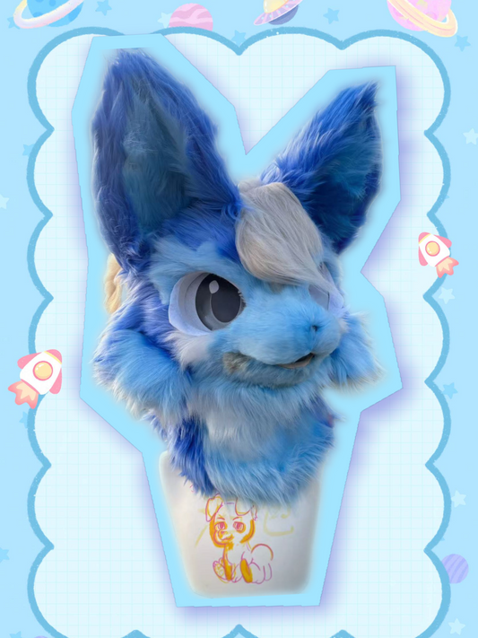 【Mickey】 Blue Fox Terrier Kemono Fursuit Set