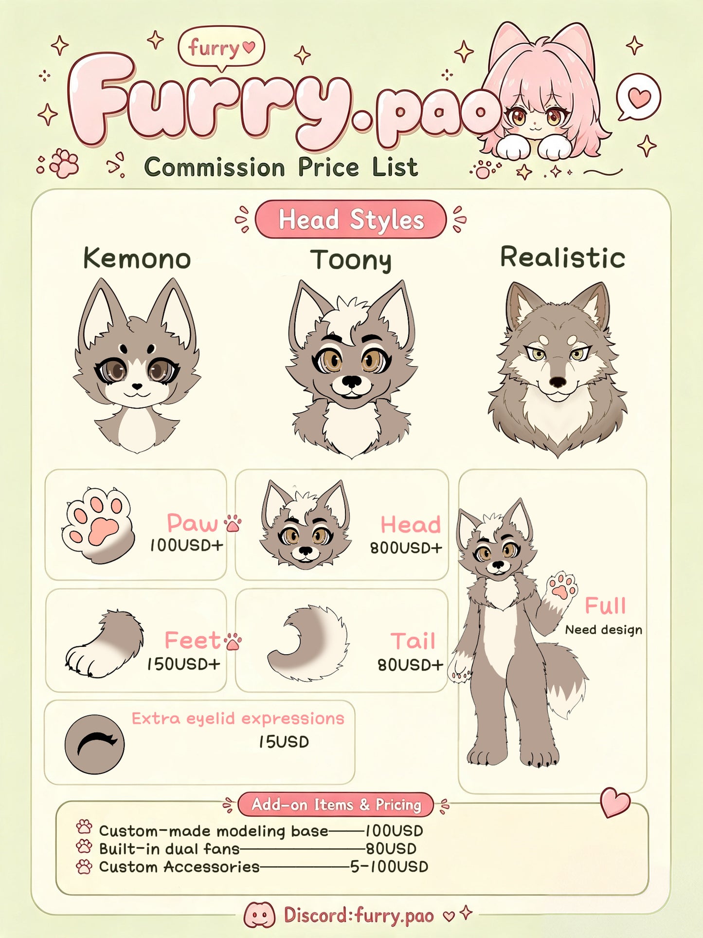 Commission Price List