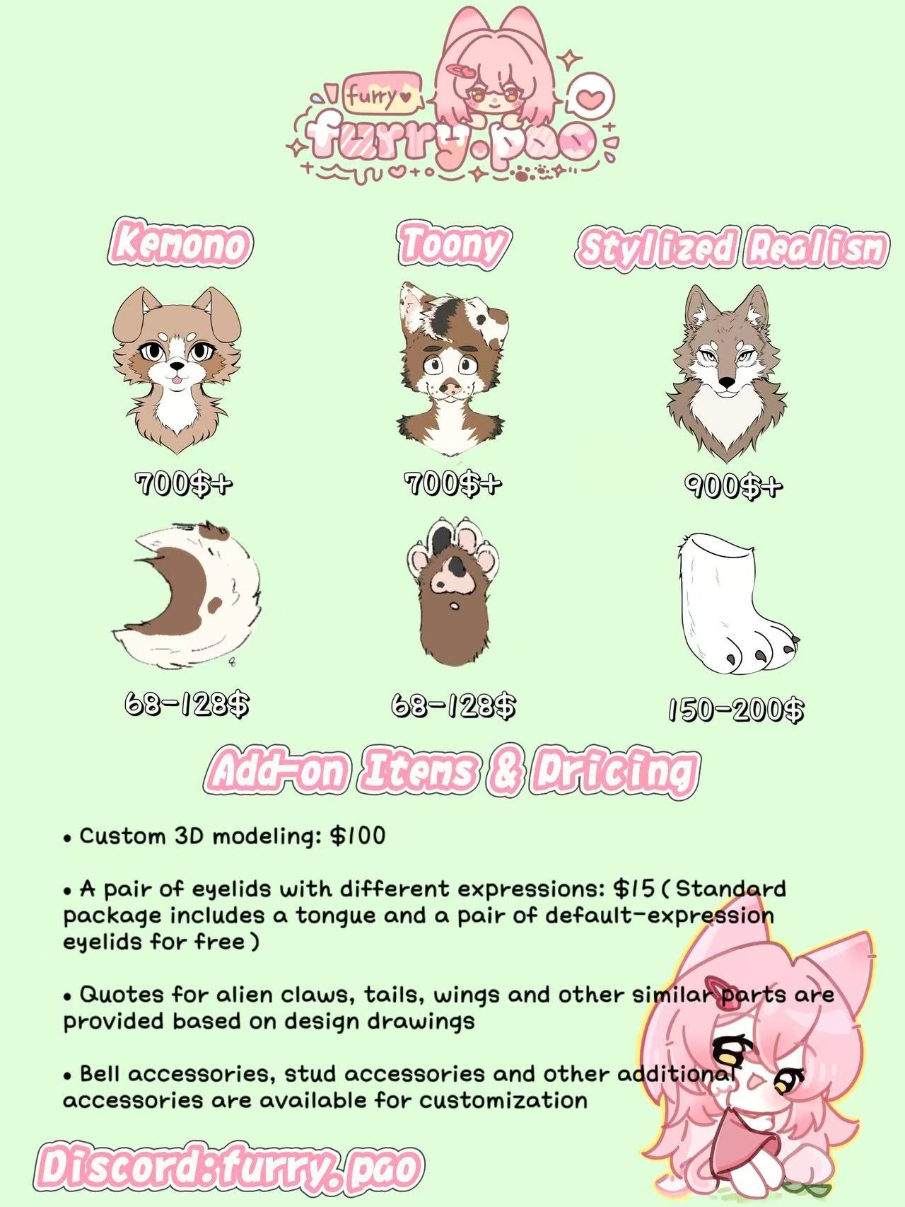 Commission Price List